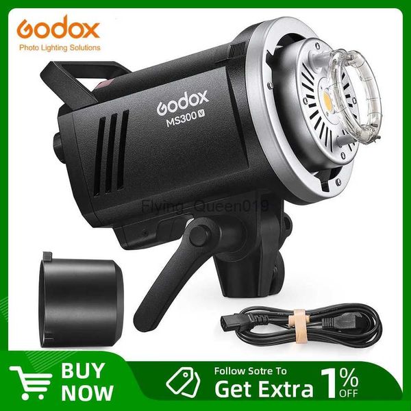 Têtes de flash Godox 200W MS200V 300W MS300V LED Studio Flash intégré 2.4G récepteur sans fil léger Compact Bowens Mount LED modélisation Lam YQ231003