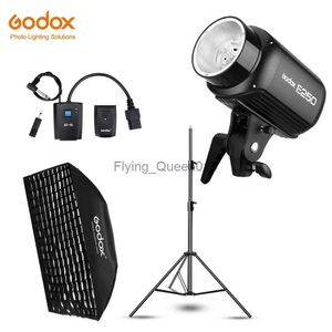 Têtes de flash Godox E250 250Ws Studio de photographie Flash Strobe Light + 50 x 70 cm Gird Softbox + 180 cm Support de lumière + AT-16 Trigger Flash Kit YQ231003