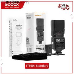 Têtes de flash Godox Flash TT560II GN38 Transmission sans fil 433 MHz intégrée + émetteur de canaux + sac flash noir pour tous les appareils photo reflex numériques YQ231004