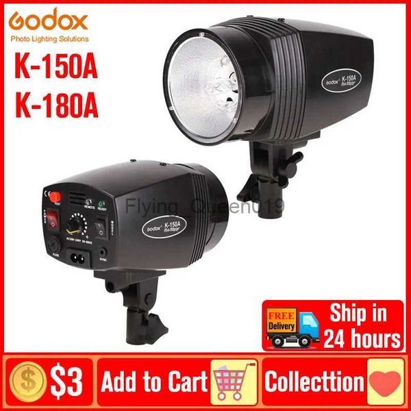 Cabezales de flash GODOX K150A 150Ws K180A 180WS K-150A K-180A Mini estudio portátil Iluminación de flash Galería de fotos Mini flash 110V/220V Flash estroboscópico YQ231003