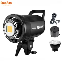 Flash Heads Godox LED Video Light SL-60W SL60W 5600K Versión blanca Montaje Bowens continuo para grabación de estudio