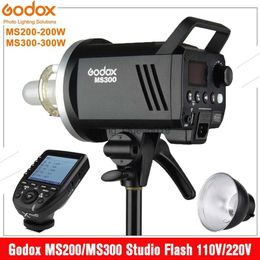 Têtes de flash Godox Studio Flash Light MS200 MS300 200W 300W 2.4G récepteur sans fil intégré + déclencheur Xpro + réflecteur de lumière Flash de montage Bowens YQ231003