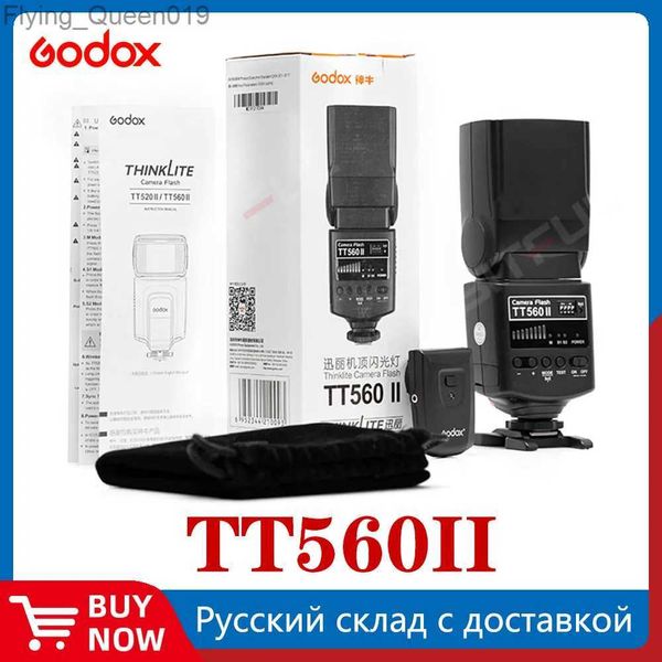 Cabezales de flash Godox TT560II GN38 Transmisión inalámbrica incorporada de 433 MHz + Transmisor de canales + bolsa de flash negra para todas las cámaras DSLR YQ231005