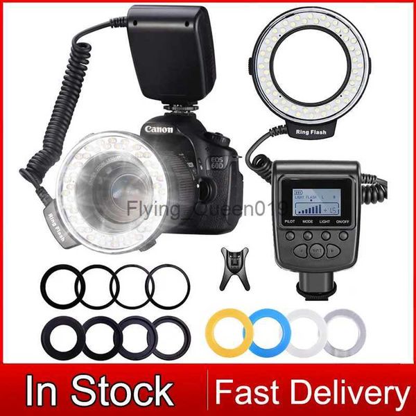 Flash Heads HD130 RF-550D 48PCS MACRO LED BANDE LED avec 8 adaptateurs pour Pentax Olympus Panasonic DSLR Camera YQ231005