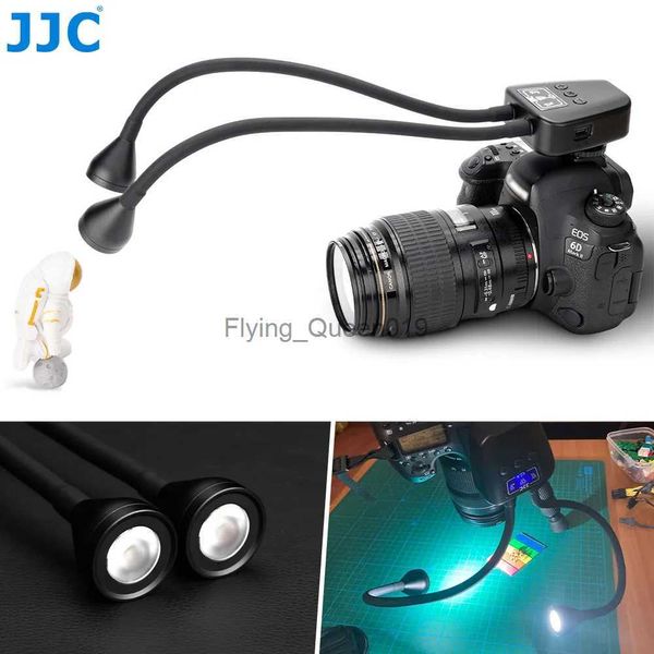 Têtes de flash JJC Macro LED bras lumière Flash éclairage avec batterie intégrée 600 mAh flash réglable à 10 niveaux pour la photographie macro en gros plan YQ231003