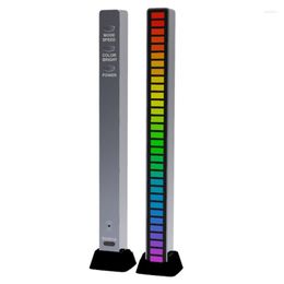 Têtes de flash KX4A Voiture LED Smart Rhythmic Jump Atmosphere Lampe Musique Induction Décorative RGB Light Bar