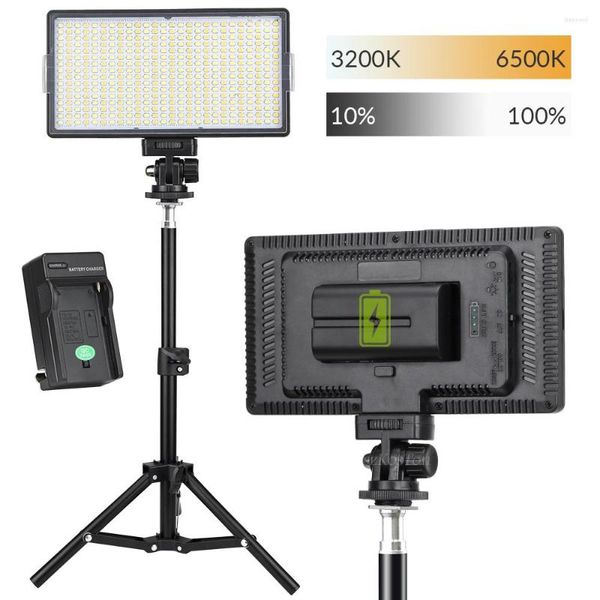 Têtes de flash Led-416 Pography Studio Light Panel Bi-Color 3200-5600K LED Lampe de remplissage vidéo avec trou de vis de 1/4 de pouce pour Youtube Live