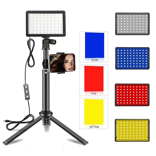 Têtes de flash LED Pographie Vidéo Panneau d'éclairage Éclairage Po Studio Kit de lampe pour tirer en direct Streaming Youbube avec support de trépied Filtres RVB 230922