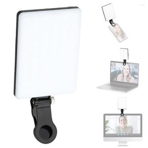 Flash Heads Mini Clip-On Led Video Light Computer Tablet Telefoonconferentie 3200K-5600K Dimable Builde Battery voor selfie live stream