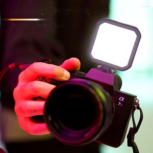 Têtes de flash Mini lumière de remplissage vidéo Led avec chaussure froide 2000mAh Studio Po Lampe de prise de vue 3200-5600K Selfie Pography Éclairage sur caméra