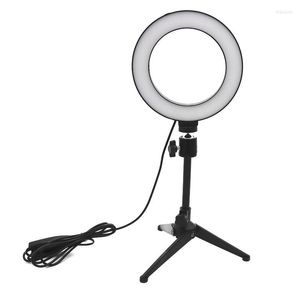 Têtes Flash PULUZ 16 Cm USB 3 Modes Dimmable Pographie Pographique Studio Anneau Lumière LED Vidéo Chaussure Froide Trépied Rotule