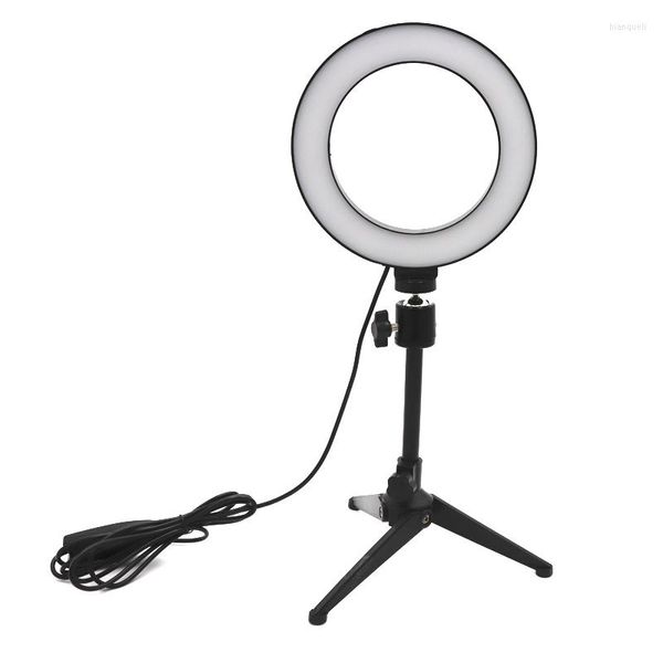 Cabezales de flash PULUZ 16 Cm USB 3 modos Regulable Pography Pographic Studio Ring Light LED Video Zapata fría Trípode Rótula de bola