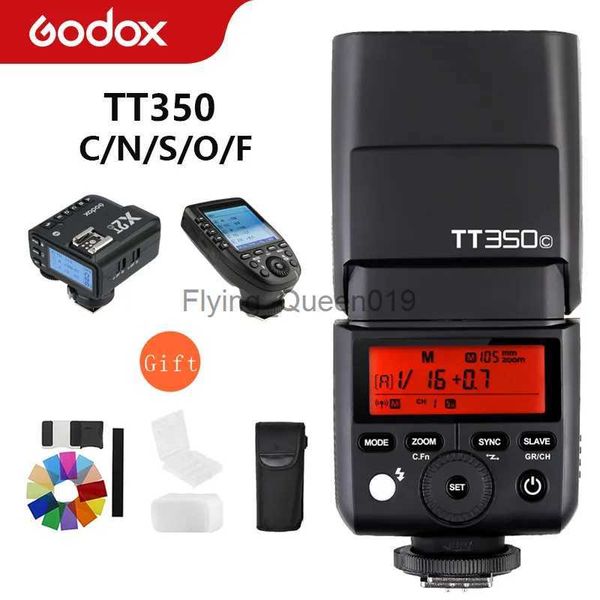 Têtes de flash Speedlite Flash Nirkabel Godox TT350C TT350N TT350S TT350F TT350O Flash 2.4G HSS TTL pour Fuji Olympus YQ231003