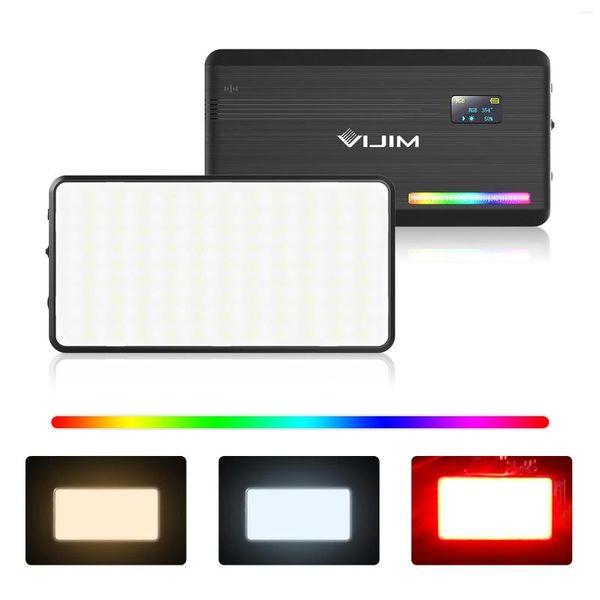 Cabezas flash VIJIM VL196 Pocket RGB LED Luz de video Relleno 2500K-9000K CRI 95 20 Efectos de iluminación Batería para transmisión en vivo Pografía