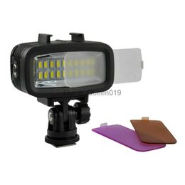 Têtes de flash LED lumineuse étanche Go Pro lampe de plongée vidéo pour Hero 10 5 EKEN insta360 Osmo Action DSLR caméra Flash de plongée YQ231003