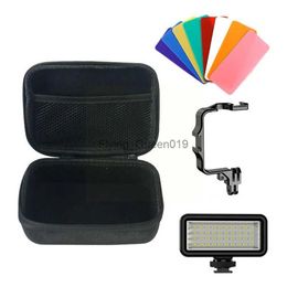 Têtes de flash Caméra étanche Lumière de remplissage pour LED Plongée Lumière de remplissage Lampe Support Sac Kit Action Caméra Accessoires J7L3 YQ231003