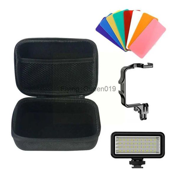 Têtes de flash Caméra étanche Lumière de remplissage pour LED Plongée Lumière de remplissage Lampe Support Sac Kit Action Caméra Accessoires J7L3 YQ231003