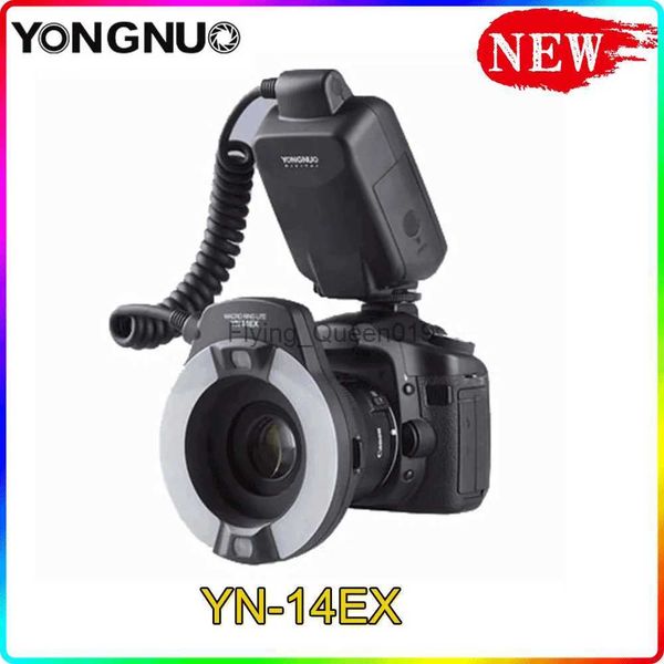 Têtes de flash YONGNUO YN-14EX YN14EX TTL Macro Ring Flash/LED Flash Light avec anneau adaptateur pour appareils photo reflex numériques comme MR-14EX YQ231003