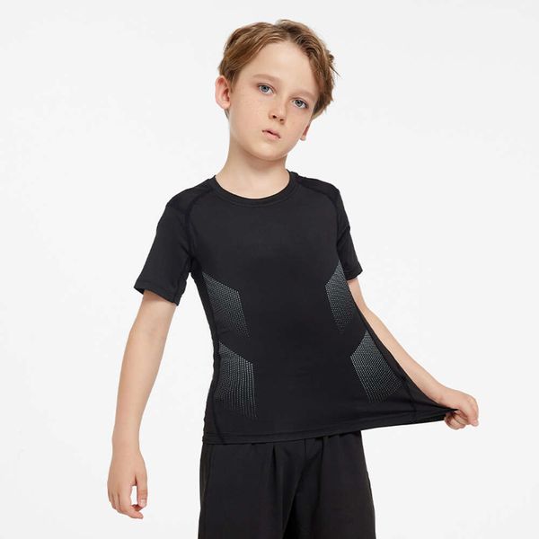 Vente Flash T-shirt élastique à séchage rapide pour enfants, combinaison Fiess pour hommes d'entraînement à ajustement serré, pantalon de course à pied, de basket-ball, combinaison de sport et de Football, printemps/été