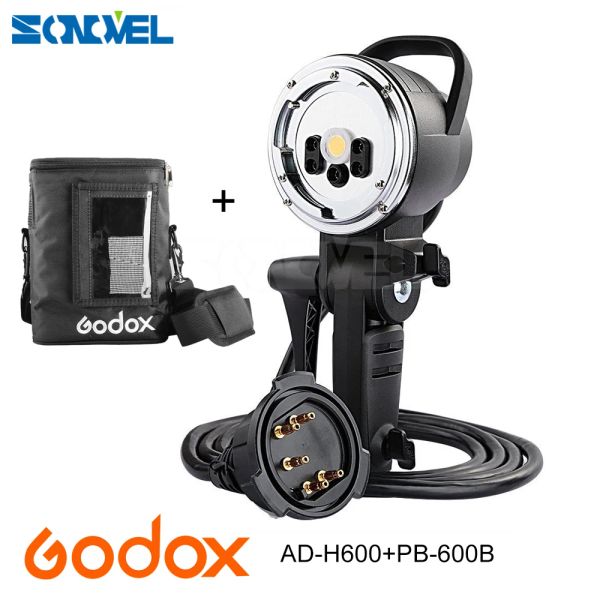 Flashes GOODOX ADH600B Cabezal de extensión de mano + PB600B Carry de bolsas portátiles para GOOIX AD600B/AD600BM Flash estroboscópico inalámbrico (Bowenmount)