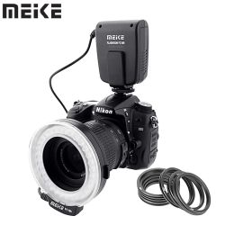 Flashs Meike FC100 RO LED BAGNE FLASH PAMPELLE AVEC 8 anneaux d'adaptateur pour le canon Nikon Pentax Olympus Panasonic DSLR Camera Flash V HD130