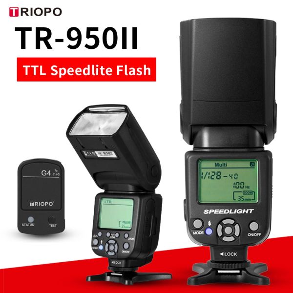 Flashs Triopo TR950II Light Flash Light Speedlite + G4 2,4G Transmission sans fil pour Nikon Canon 650D 550D 450D 1100D 60D 7D 5D CAMERIE