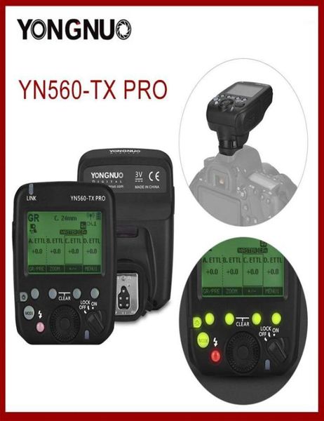 Flashes Yongnuo YN560TX PRO Transmisor inalámbrico para cámara YN862 YN968 YN200 YN560 Speedlite TX 24G Flash Trigger11030167
