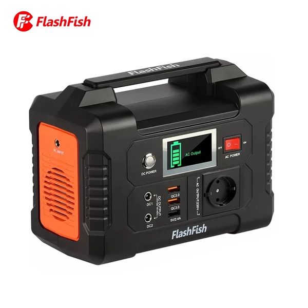 Flashfish 200W AC Outlets 151Wh Estación de energía portátil E200 220V 230V Generador de onda sinusoidal pura para respaldo en el hogar Camping al aire libre