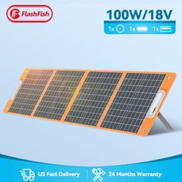 Flashfish Energy chargeur usb camping extérieur léger 100w panneau solaire portable pour centrale électrique portable
