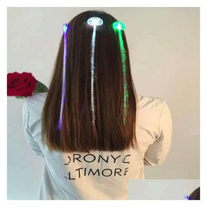 Knipperende haarvlecht Led Colorf Verlichting Vezelvlechten Haarspelden Dansen Bars Disco Fluorescerende optredens Festivalartikelen Drop Deliver Dhfaj