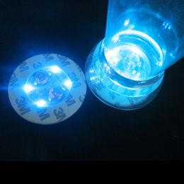 Clignotant LED Lumière Bouteille De Vin Autocollants Lumineux Tasse Dessous De Verre Pour La Fête De Mariage Bar Décoration Tasse Tapis Pratique 2 8hl BB
