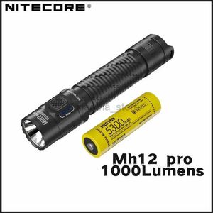 Zaklampen NITECORE MH12 Pro USB-C Oplaadbare compacte zaklamp 3300 lumen Lantaarn Nood-tactische zaklamp Handlicht met NL2153HP 240122