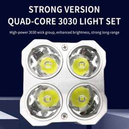 Lampes de poche Spotlight Torches Quatre yeux Forte Lumière USB Rechargeable Portable Longue portée Shot Cob L221014