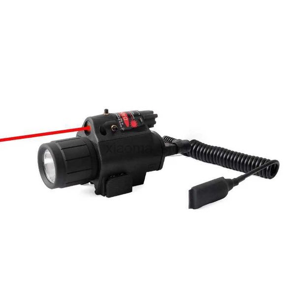 Linternas Pistola táctica Antorcha láser roja Luces para armas Linterna LED Láser con cola de rata Tres engranajes ajustables para riel Picatinny de 20 mm 240122