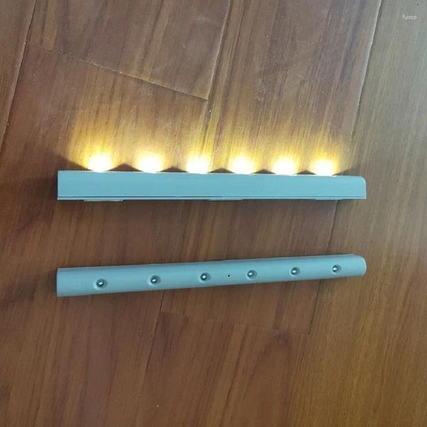 Linternas Antorchas 10 unids Batería LED Lámpara de antorcha con sensor de vibración Luz Toque Cajón Gabinete de madera Armario Escalera