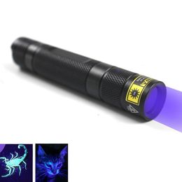 Zaklampen Zaklampen 10W UV-zaklamp 365nm Draagbare oplaadbare Blacklight Scorpion voor huisdier urinedetector mineraal met aluminium behuizing 230826