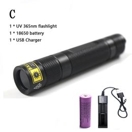 Linternas Antorchas 10W Linterna UV 365Nm Escorpión de luz negra recargable portátil para detector de orina de mascotas Mineral con cuerpo de aluminio 230826 753