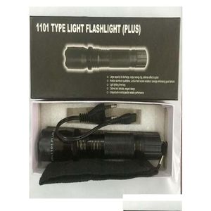 Lampes de poche Torches 1101 1102 Type Edc Linternas lumière LED lampe de poche tactique lanterne auto-défense torche Aurora5Y3129662 Drop Deli Dhvdi