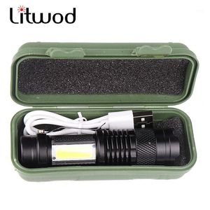 Zaklampen fakkels 2000 lumen ingebouwde batterij xp-g Q5 zoom focus mini led lamp verstelbare pen licht waterdichte outdoor1