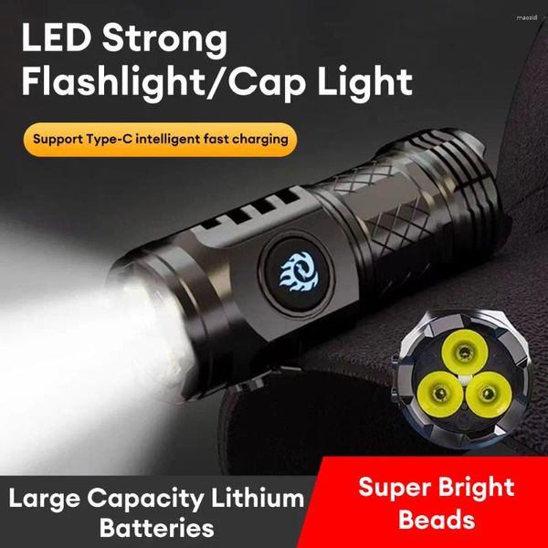 Lampes de poche torches 2000lm Mini Clip LED sur Cap Light Light Reccharteable Camping Fishing Outdoor Termroping Work Emergency Lampe