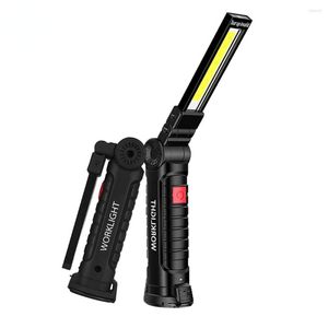 Zaklampen fakkels 2023 USB met batterij opladen Vouwbaar draagbare Nachtlicht Waterdichte LED LED LANK LANTERN CAMPING LICHTING