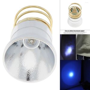 Lampes de poche Torches 365nm UV lampe de poche LED ampoule 3V-8.4V 1 Mode P60 réflecteur de remplacement de capuchon de lampe pour 6P C2 D2 G2 Z2 / 501B 502B