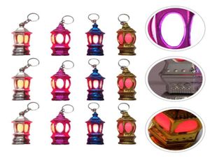 Zaklampen fakkels 40 stks moslim Ramadan lantaarn sleutelhang ring hangers charme met LED -licht413812222