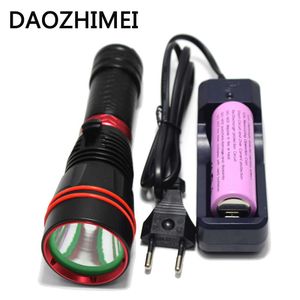 Zaklampen fakkels 5000 lumen xm-l2 onderwater 150 m waterdichte led duiken zaklamp DIVER lamp lichtverlichting onder waterwerk LED 0109