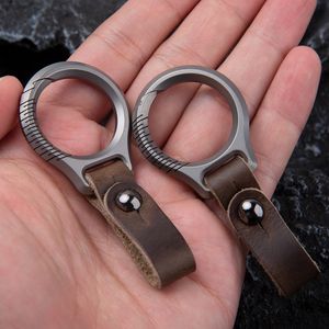 Zaklampen fakkels legering lederen taille riem gespog sleutelhanger auto hanger EDC outdoor gereedschap mannen vrouwen luxe hightend geschenken 230411