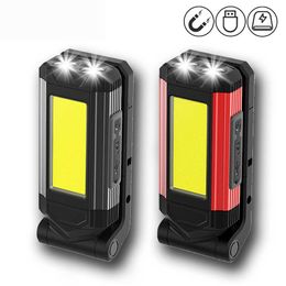 Lampes de poche Torches C2 USB Rechargeable COB Lampe de Travail Super Lumineux LED Lampe de Poche Portable Camping Lampe Queue Aimant Imperméable Réglable Lanterne L221014