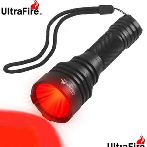 Lampes de poche Torches C8 LED extérieure forte lampe de poche à lumière rouge/verte utilisant une torche de poche pour la chasse tactique lanterne étanche Dr Dhxxe