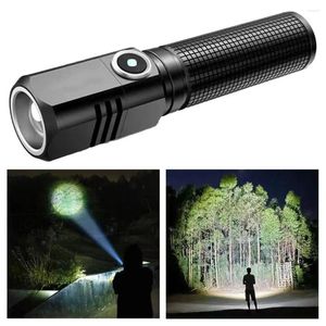 Lampes de poche Torches Camping Rechargeable Super Bright IPX45 Modes d'éclairage étanches Mini Torche LED d'urgence