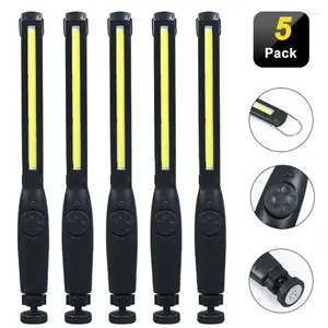 Lampes de poche Torches COB LED Lampe de travail magnétique USB Crochet de torche rechargeable Lanterne portable Inspection Camping Lampe de réparation de voiture