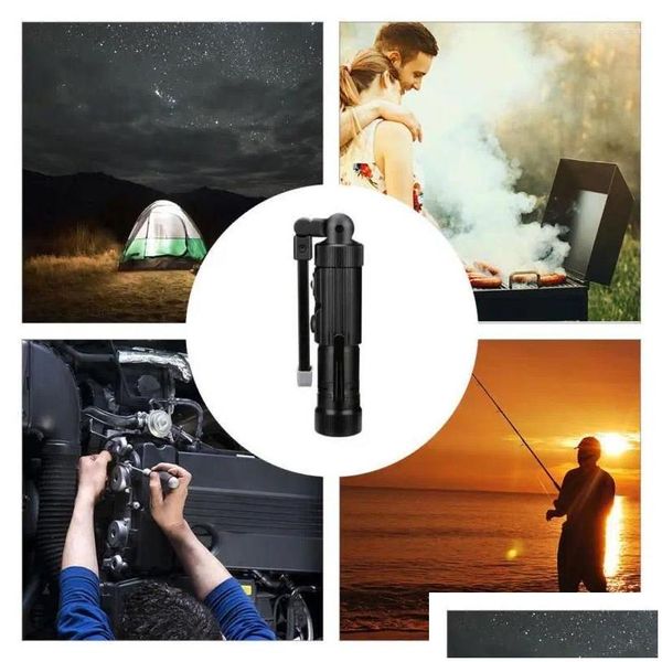 Lampes de poche torches COB LED PORTABLE MTIFUNCTIONNEL MAGNÉTIQUE PLACTION CORCE LETURE LETURE USB BIG Taille 5 Modes de travail Drop Livraison Sports DHBDY